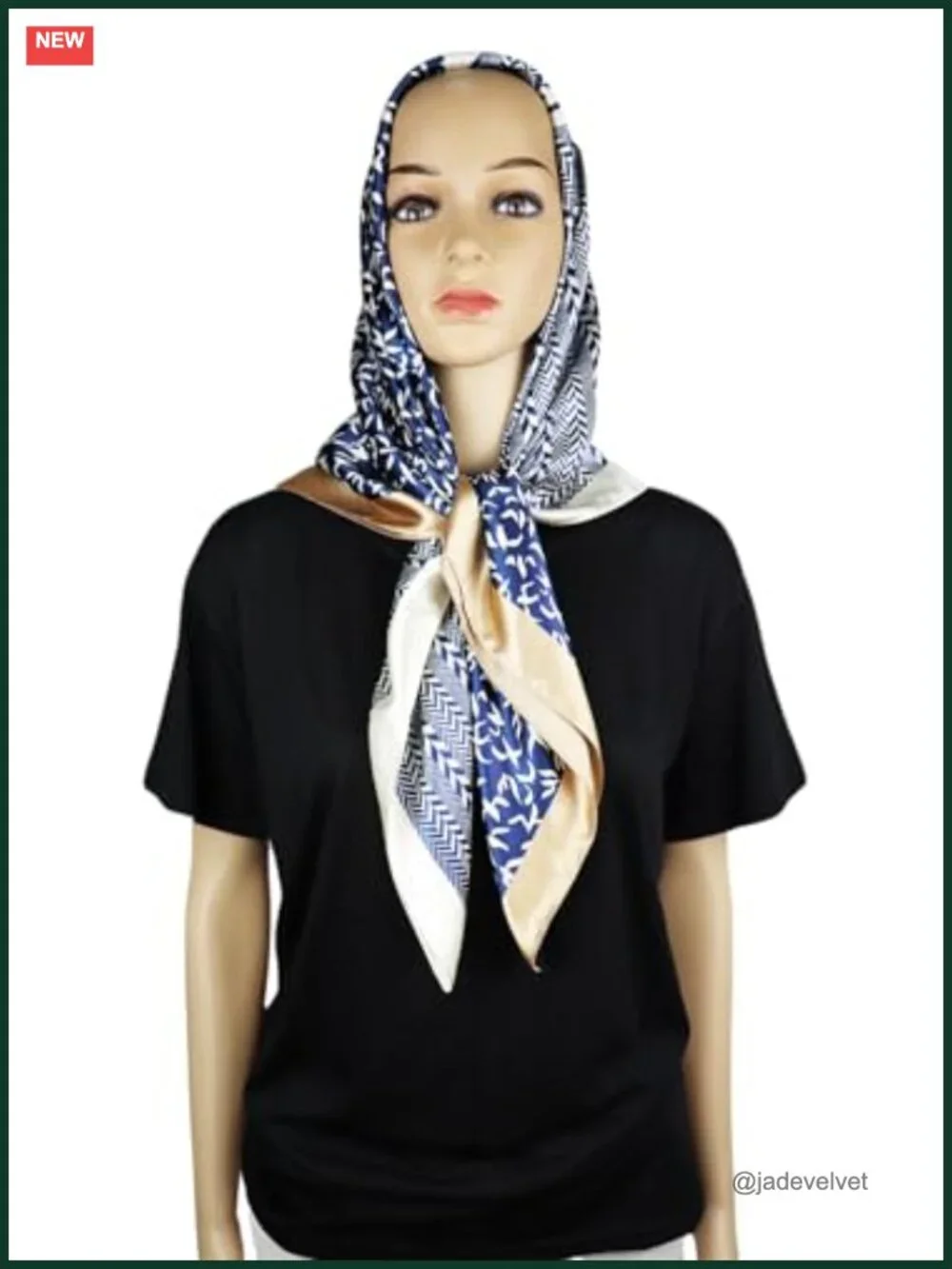 Satin Head Scarf for Women Silk Like Hair Wrap 35x35 in Square Bandana